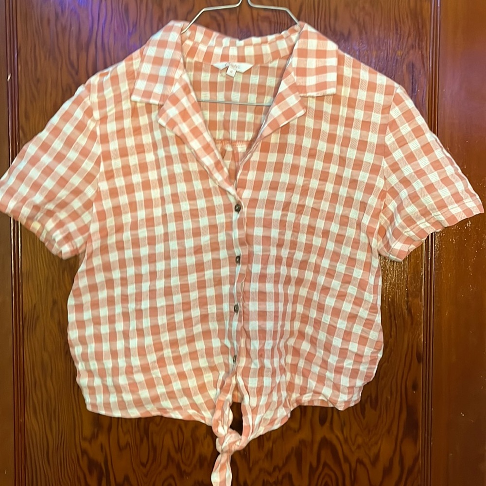 Candie’s Pink Flannel Crop Top